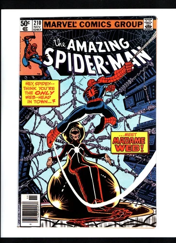 AMAZING SPIDER-MAN #210 (1980) 1ST APP. OF MADAME WEB (CASSANDRA WEBB) VF/VF+