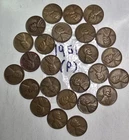 1951 Lincoln Wheat Copper Cent Penny P Philadelphia/No Mint 2.7 Oz Bulk Lot