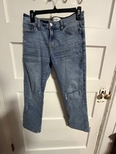 Abercrombie Kids Jeans Blue Distressed Denim Straight Leg Boys Size 14