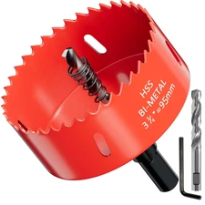 3-3/4 In. Bi-Metal Hole Saw Drill Bits - Versatile and Durable Hole Cutter for W