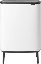 Image of Brabantia Bo Touch Bin Hi 2 x 30L Inner Buckets White [New/Dented] B+ | RRP £240