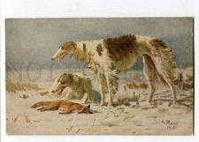 258391 Tote FUCHSJAGD Hunde BORSOI von MAKO Vintage Rasvet PC