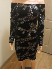 Eliza J Women's Dress Size 4 Holiday Black Velvet Christmas Festive Party