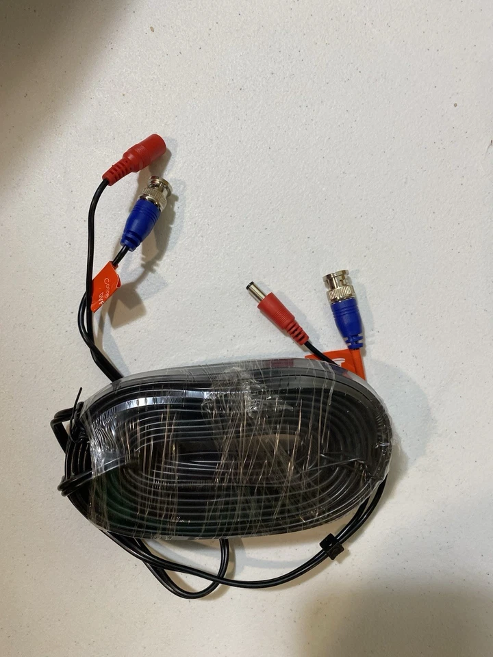 50ft CCTV BNC Video Power Cable  Surveillance Security Camera Wire Cord New - Image 2 of 4