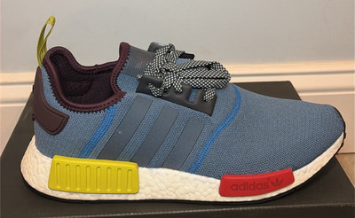 DS ADIDAS NMD R1 X VILLA EXCLUSIVE MENS SZ 10.5 NEW BA9746  BLUE RED SHOCK GREEN