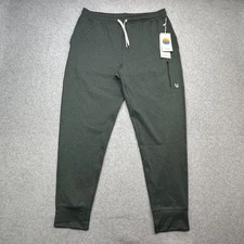 Vuori Pants Mens Large Aspen Heather Sunday Performance Jogger Zip Pockets V416