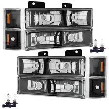 Headlights For 1994-1998 Chevy Silverado Obs Ck 1500 2500 3500 Wbumper Lamps