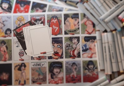 Vampirella Unholy Sketch Card By Caesar Crawford 
