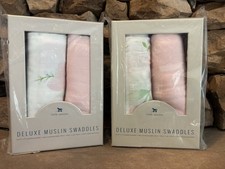 Little Unicorn Deluxe Muslin Swaddles NEW Lot of 2 Boxes 4 Swaddles