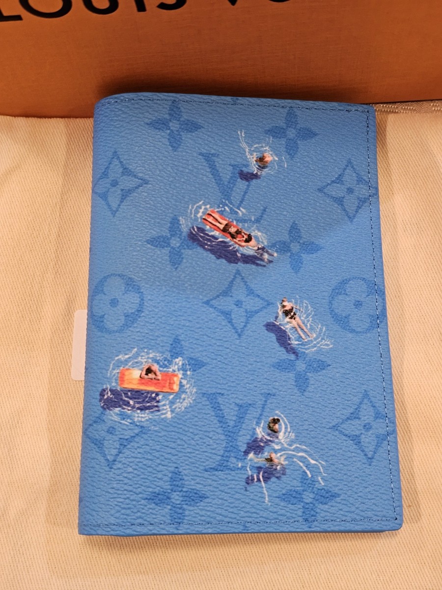 Louis Vuitton Wallet & Passport Blue Lagoon Cover Holder Limited