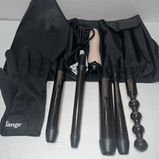 LANGE L'ange LE CINQ Professional  5 in 1 Hair Curling Wand Set in Travel Case