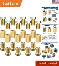 24 Pieces 38 Inch-24 Threads Brake Line Fittings Assortment For 316 Inch Tu... 24 Pieces 38 Inch-24 Threads Brake Line Fittings Assortment For 316 Inch Tu...