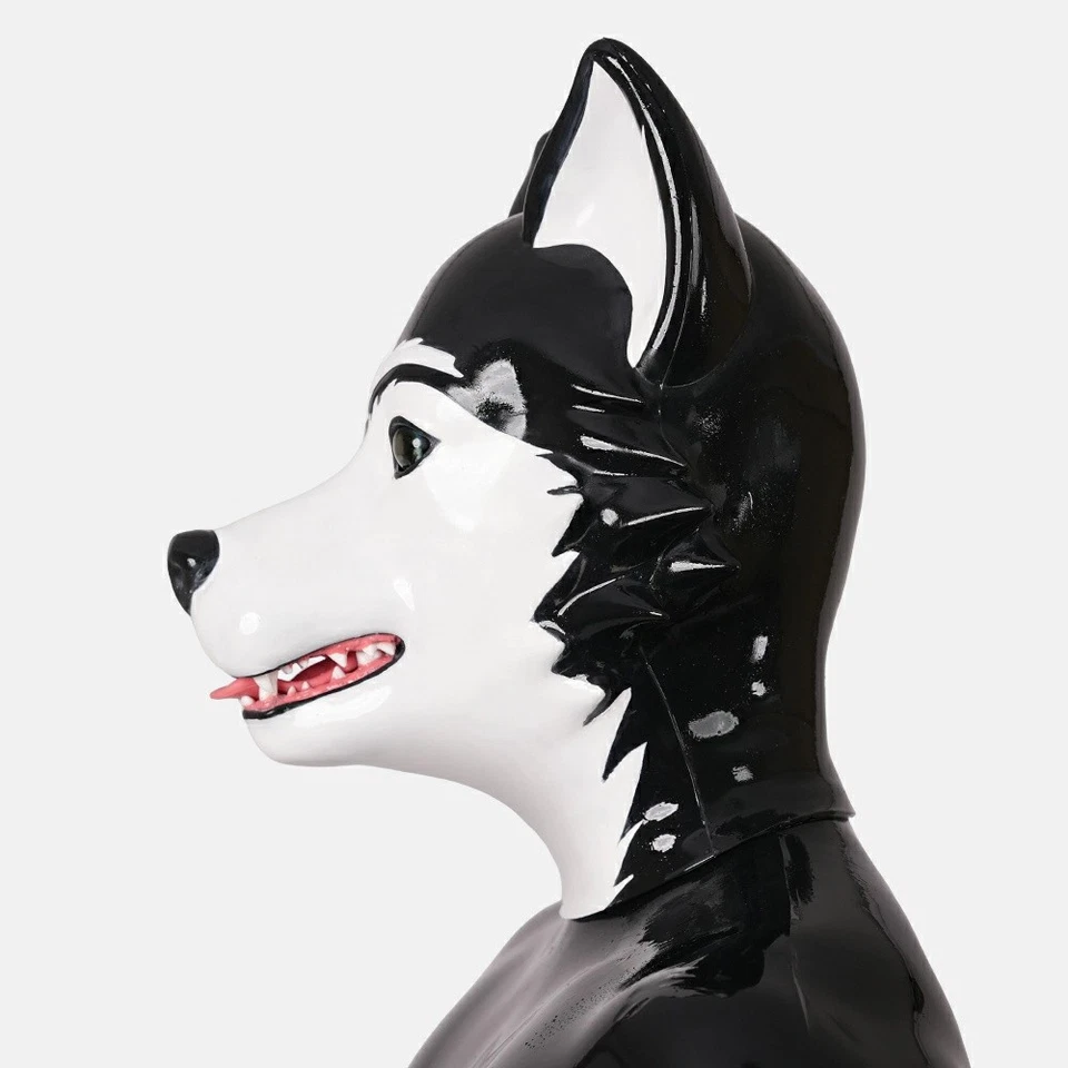 FURRJOI Silicone  BDSM Husky Hood Dog Mask Headgear For Halloween Puppy Love  - Image 2 of 4