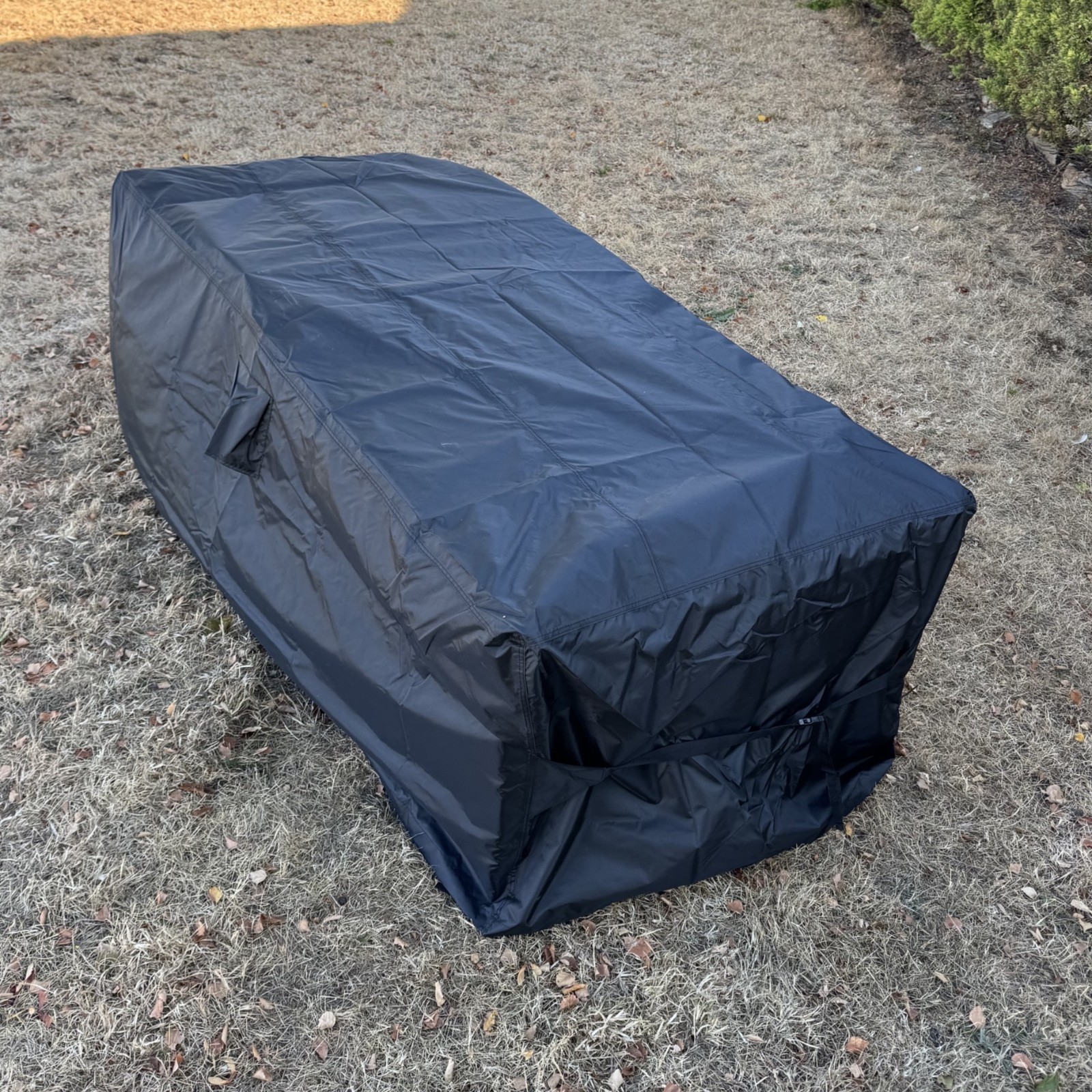 Premium Garden Table Cover Patio Waterproof Rectangular Furniture Black (2.03m)