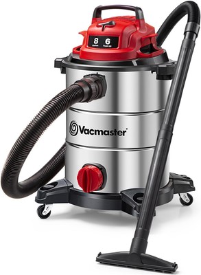Vacmaster VOC812SF 8-Gal Stainless Steel Wet/Dry Vacuum Red