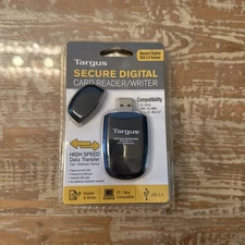 Targus Secure Digital SD Card Reader Writer USB High Speed For PC/Mac New