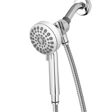 Waterpik DualDock Multi-Height 7-Spray Wall Mount Handheld Shower Head in Chrome