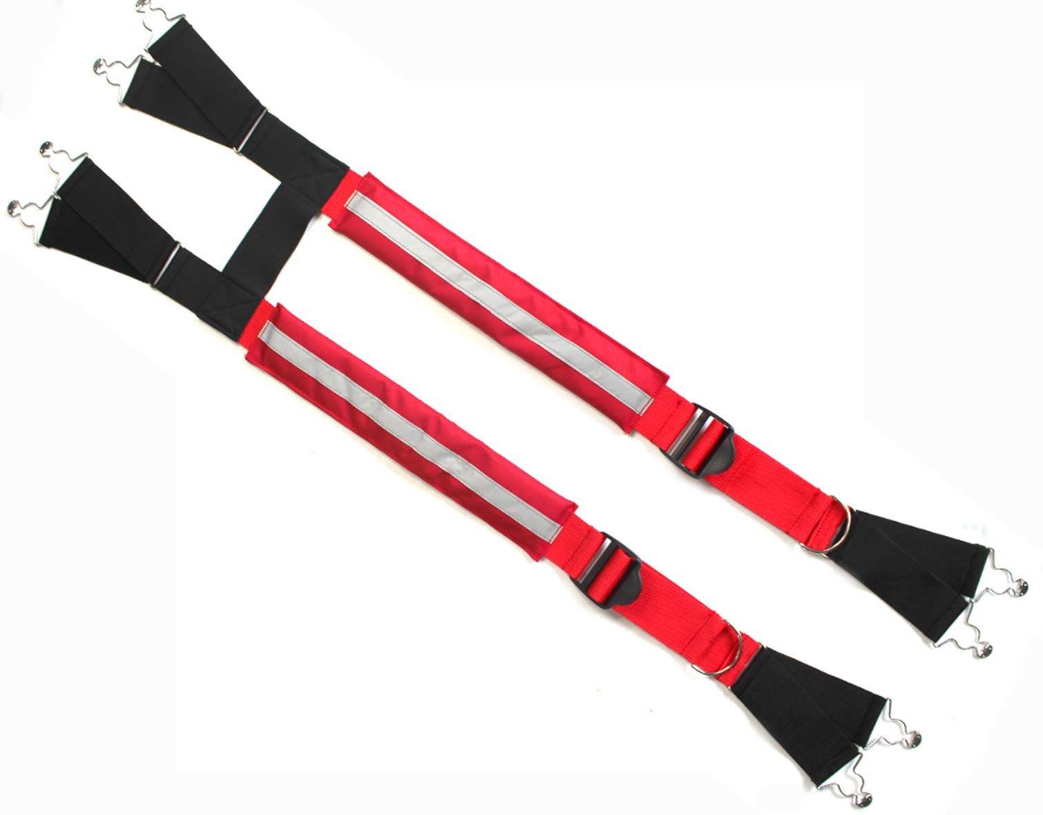 Quick Adjust Firefighter Pant Suspenders with Reflective Strip - 48 Inch