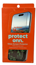 Onn DefenseTech Glass Screen Protector, iPhone 16 Pro Max