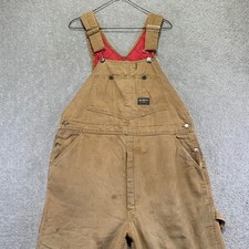 Vintage OshKosh B'gosh Overalls 40x32 Tan Vestbak Insulated Work USA Union Made