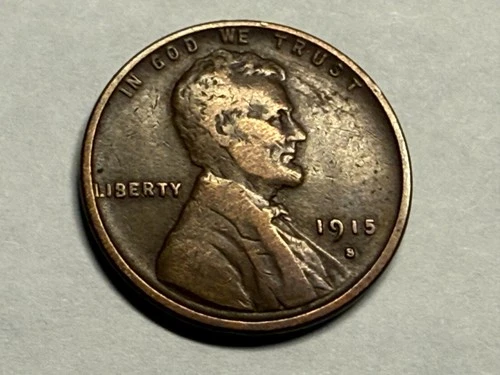 1915-S Lincoln wheat cent. VF. #m1