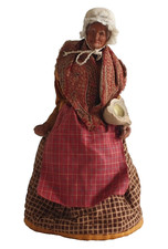 SANTON ANCIEN S. JOUGLAS Taille 28 cm grand-mère au mortier