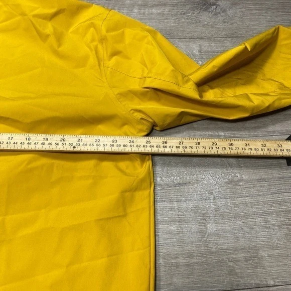 Eddie Bauer Weatheredge Rain Jacket Mens L Yellow Hooded Windbreaker Hiking 2025 - product detail image 7