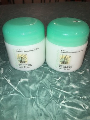 New NOS Avon Naturals Aloe Face cream with wheat germ  3.4 Oz Lot of 2