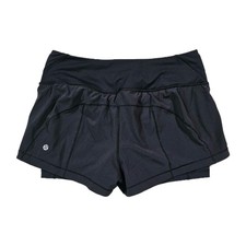 Lululemon Running Shorts Women’s Size 6 Black Lined 3" Breathable Speed Break