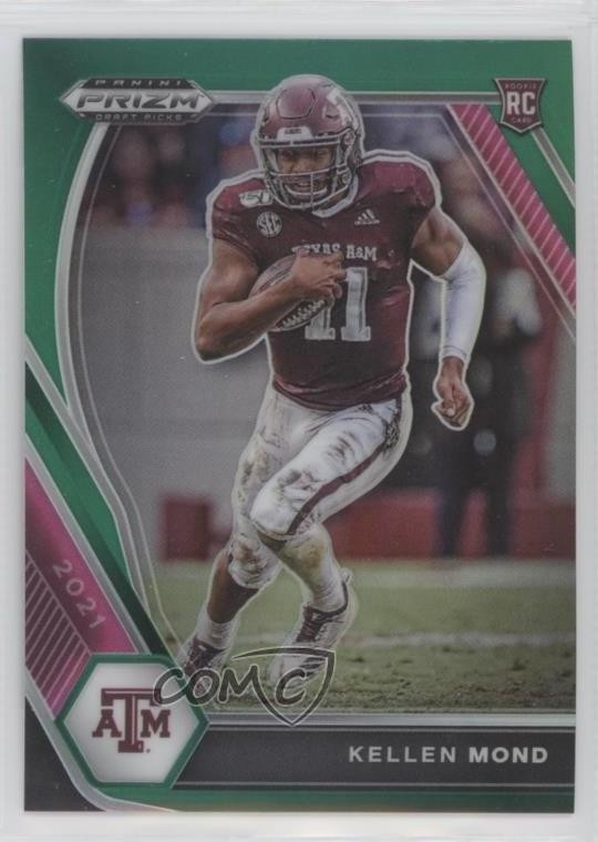 2021 Panini Prizm Draft Picks Green Prizm Kellen Mond #132 09wc