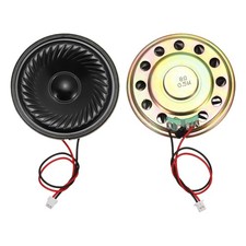 2 Pcs 8 Ohm Small Speaker 0.5W 50mm OD Metal Shell Round Magnet Tiny Speaker