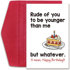 Funny Birthday Card Gifts for Men Women, Hilarious Bday Card for Him Her Bestie