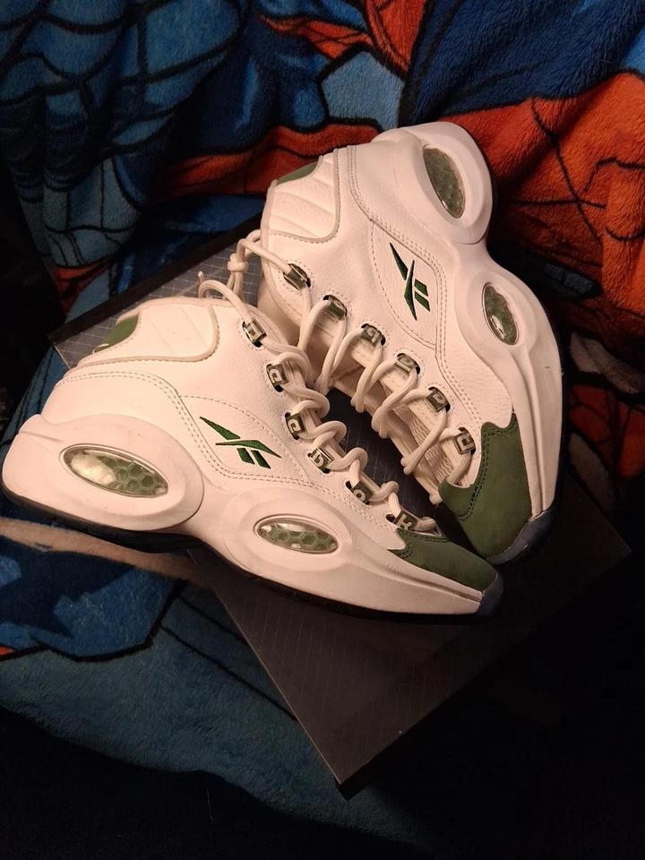 Reebok Iverson question 2015 green michigan state colorway mens size 6.5 rare - Image 2 of 4