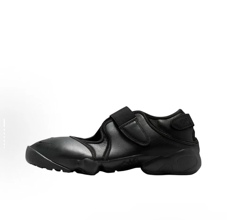 Nike Air Rift Cuero Triple Negro Para Mujer - HM5737-002 Hombres Tallas Foto 2 de 4