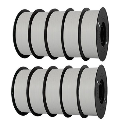 10KG 3D Drucker Filament PLA Weiß 1,75mm Bündeln Glühfaden FDM 10 Pack 1KG Spule
