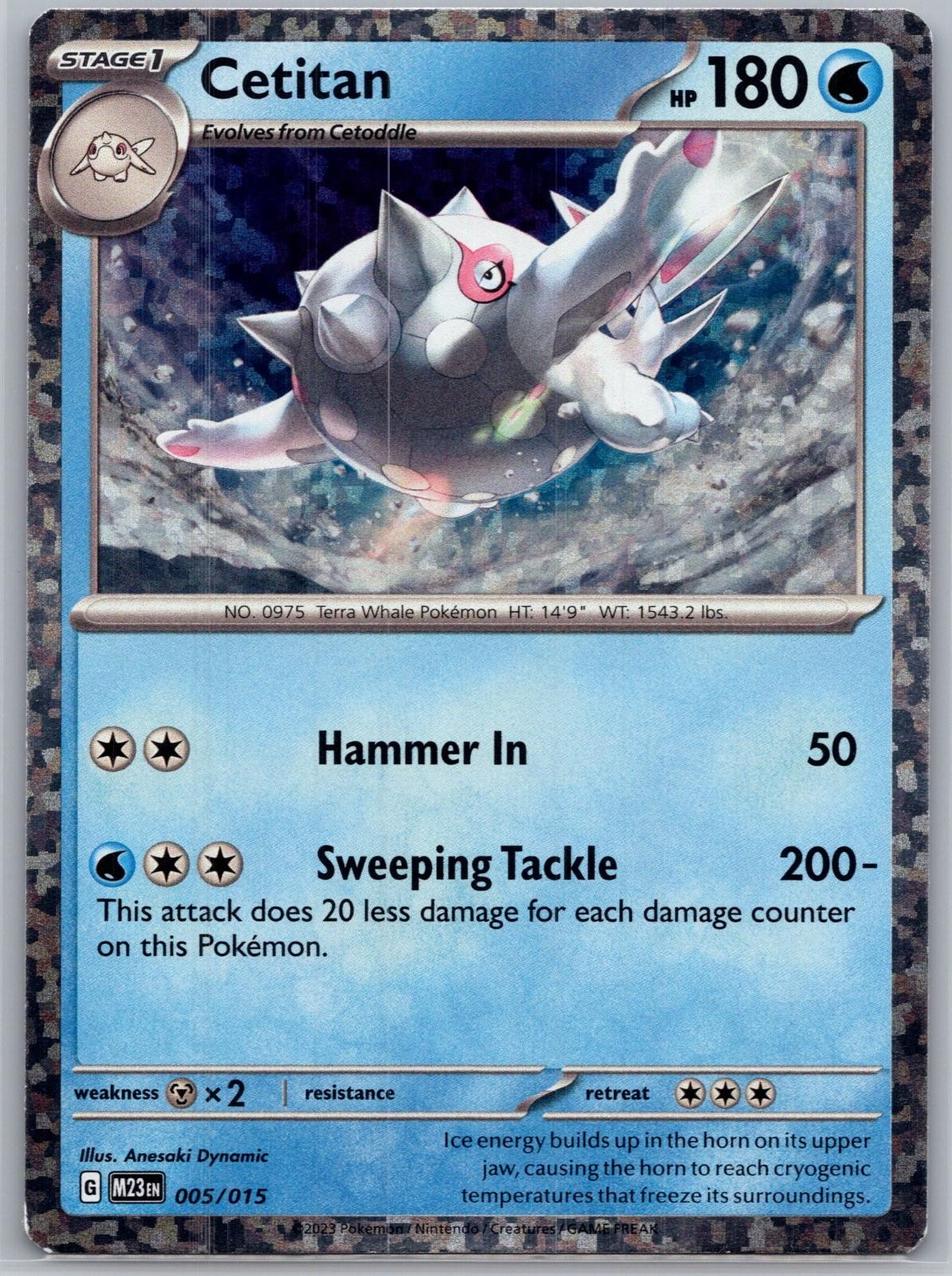 Cetitan 005/015 holo Promo McDonald's Collection 2023 Pokemon Moderately Played