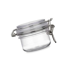 2Pcs 4 Oz/120ml Clear Round Plastic Home Kitchen Storage Sealed Jar Bottles w...