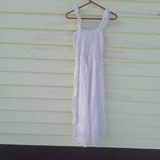 Womens Lace Coquette Fairy Dress Sz M White Angelcore Cottagecore Gypsy Festival