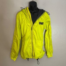 DKNY Hooded Windbreaker Small Gently worn 100 nylon Full zip 22" armpit to armp