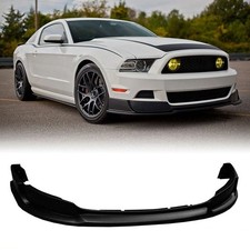 For 2013-2014 Ford Mustang V8 V6 Rtr Style Front Bumper Lip Spoiler Gloss Black
