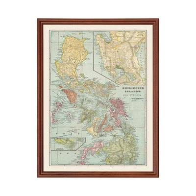 Old Map of Philippines 1899 - Vintage Philippines Art Wall D