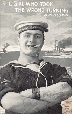 POSTKARTE THEATER MARINE SIE DAS MÄDCHEN, DAS DIE FALSCHE ABBIEGUNG NAHM MELVILLE