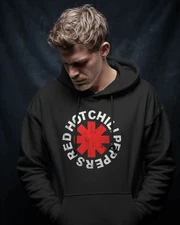 RHCP Hoodie Red Hot Chili Peppers Logo Pullover Sweatshirt Unisex