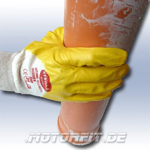 12x Spezial Maurer-Arbeitshandschuhe Gr. 9 - super Grip! Nitril-Ausführung - Bild 1 von 1