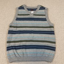 Tea Kids Knit 100 Cotton Sweater Vest Striped Size Large 8-10