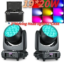 LED Zoom Moving Head Stage Light RGBW DMX Beam Wash Lighting DJ Disco Bar 19x20W