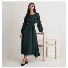Madewell Long-Sleeve Cutout Midi Dress Size Large