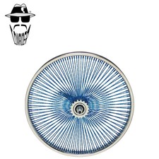ORIGINAL LOWRIDER 20” Dayton 144 Spoke Square Twisted Coaster Rim Chrome/Blue.
