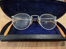 Vintage FUL-VUE 1930's 12K Gold Filled eyeglasses W/Case. STEAMPUNK