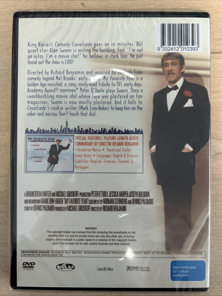 My Favorite Year (Peter O'Toole) DVD - UK Compatible - Image 2 of 2